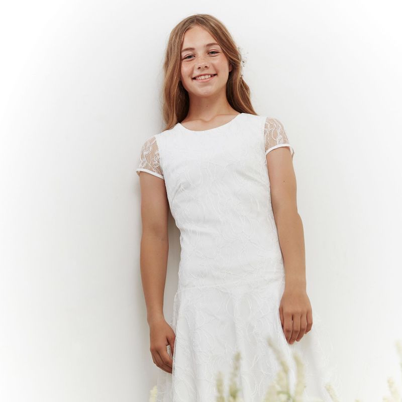 Billig konfirmand kjole på tilbud Real silk Lilly partyline